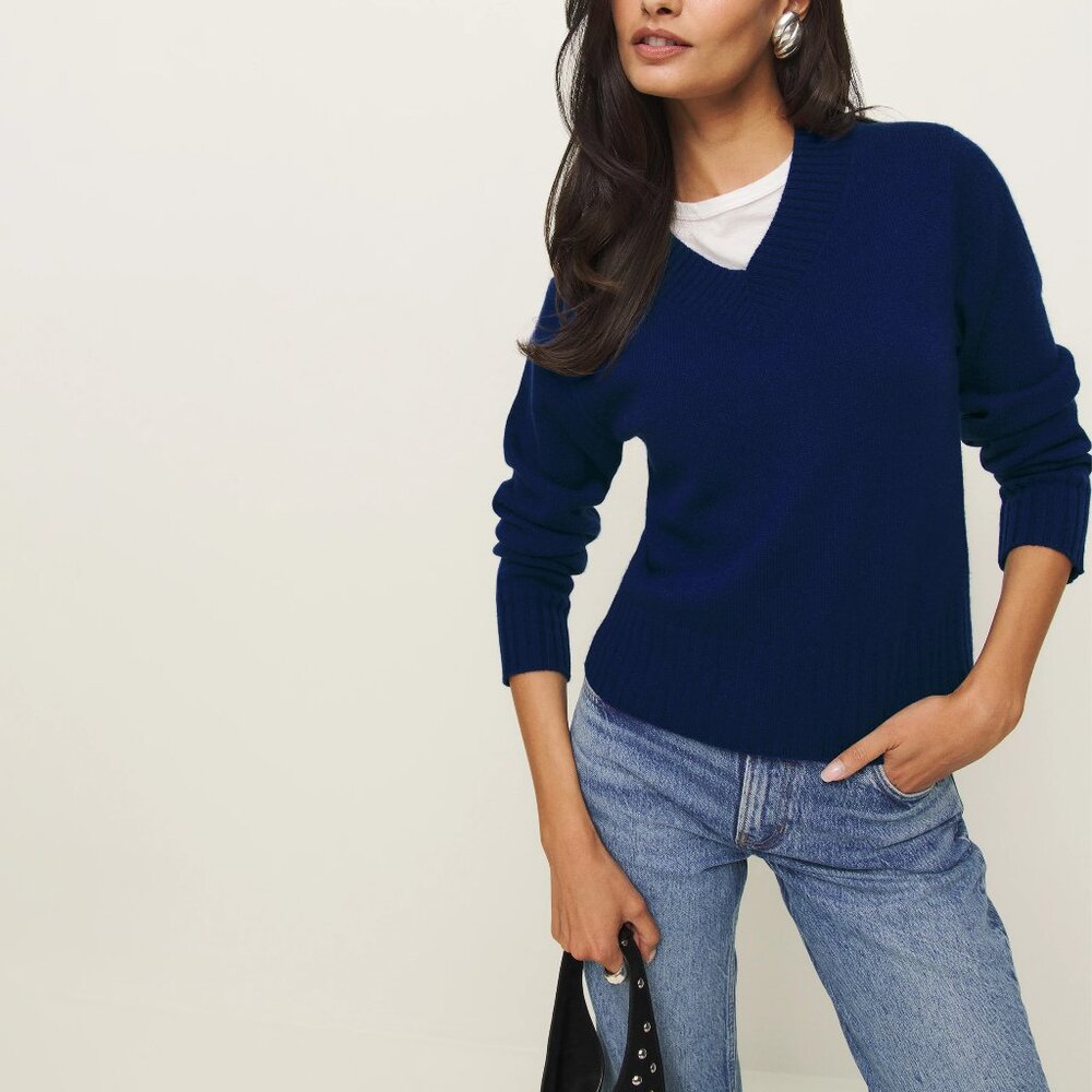 Reformation Dulce Sweater, Blue, Size Small